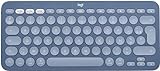 Logitech K380 Multi-Device Bluetooth Tastatur für Mac, Kompatibel mit macOS, iOS, iPadOS, Französisches AZERTY - Blau