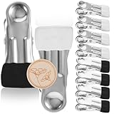 SHINEOFI Edelstahl Wäscheklammern Satz rutschfeste Mehrzweck Klammern Klein Verschleißfest für Fotos Kleidung und Notizen Haushalts und Büro Clip