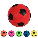 HTI Fun Sport Schaumstoff-Fußbälle | Weiche, sichere Schaumstoffbälle für Indoor & Outdoor | Langlebig, leicht & ideal für Kinder & Erwachsene | Spaß für alle Altersgruppen | 19,4 cm (1 Rot)
