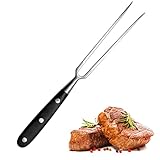 TNSLAND Fleischgabel Edelstahl mit Griff - 30cm Tranchiergabel, Grillgabel Serviergabel Bratengabel, Professioneller Multifunktionales Kochgabel Fleischgabel für Grill Küche Truthahn Braten Abendessen