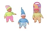 Simba 105011936 - Süße Laura, Weichkörperpuppe in verschiedenen Farben, 3-fach sortiert, es wird nur ein Artikel geliefert, 15cm, Babypuppe ab 12 Monaten