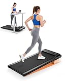Superun Walking Pad mit Steigung max 159 KG/136 KG, 2.5HP Laufband für Zuhause mit LED, Leise Laufband Schreibtisch mit App und Multiplayer-Rennstrecke