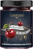 Limfood | 400g Maraschino Kirschen - aromatische italienische Kirschen in Sirup für Cocktails und Eis. Maraschino Cherries - alkoholfrei