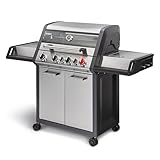 Enders® Gasgrill MONROE PRO 4 SIK TURBO, 4-Edelstahlbrenner, Seitenkocher, Infrarot-Backburner, PanoVision Sicht, HEAT RANGE™-Brenner, SWITCH GRID™, 800 °C TURBO ZONE™, SIMPLE CLEAN™ #8378