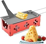 HERCHR Raclette Grills Mit Schaber, Raclette-Set Mini Raclette Faltbares Teelicht-Raclette, Raclette-Grill Mini Raclette Teelicht Kocher, Kohlenstoffstahl Home Kitchen Grill Werkzeug