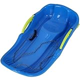 KOTARBAU® Bob Schlitten mit Bremse - 79 x 38 x 16 cm - Schlitten Plastik - Kinderbob - Kunststoffschlitten - Schneeschlitten - Schneebob - Robust & Ergonomisch - Blau