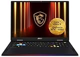 MSI Raider 18 HX AI Gaming-Laptop, 18' UHD+ Mini-LED Display, Intel Core Ultra 9, NVIDIA GeForce RTX 5080, 64 GB DDR5 RAM, 4 TB SSD, Windows 11 Home, QWERTZ Tastatur, Schwarz, A2XWIG-075