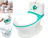 Kindertöpfchen mit Spülgeräusch- Ideal als erste Toilette - Sauberkeit für Kinder, Baby Jungen und Mädchen - Abnehmbare Schüssel.