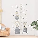 Wandtattoo Kinder Höhe Diagramm Messlatte Kind Wald Tiere Wandaufkleber Boho Dekor, Wandsticker Kinderzimmer für Mädchen Wandsticker Schlafzimmer Babyzimmer Kinderzimmer Dekoration