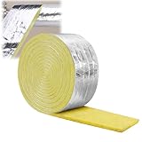 Isolierung aus Glaswolle für Rohre, 10 m Rolle, thermische und akustische Isolierung, Glasfaser (1 Stück)