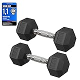SONGMICS Hantelset, Hanteln 2er Set, Hexagon, Kurzhantel-Set, insgesamt 10 kg, für Workout, Fitnesstraining, Gewichtheben für Zuhause, Fitnessstudio, tintenschwarz SYL050B01