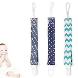 3 Stück Baby Schnullerkette, Schnullerband, Schnullerriemen, Baby Schnullerkette