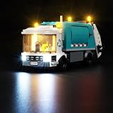 cooldac Led Licht Kit Kompatibel mit Lego 60386 City Müllabfuhr Müllwagen mit Mülltonnen(nur Beleuchtung, Keine Modelle), Kreative Dekorlichter Set Kompatibel mit Lego 60386 City Müllabfuhr