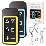 2 Stück Garagentoröffner Fernbedienung Kopierer, 8 Kanal, 50m Reichweite, UCB-C Wiederaufladbar, Für Die meisten Garagentore