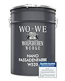 Nano Fassadenfarbe W520 Wandfarbe für Außen Mauer Fassade Weiß - 10L