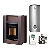 Aquaflam KomplettLendBasicB Kaminofen wasserführend AQUAFLAM Vario Lend 11KW BASIC Komplett-Set Brown
