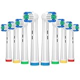 AnjoCare Ersatzbürstenköpfe für Oral B, 8 Pack elektrische Zahnbürste Ersatzköpfe für Oral B Braun, Wiederaufladbare Zahnbürstenköpfe Kompatibel mit Oral B Pro1000/3000/5000/7000, Vitality und mehr…