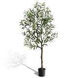 LEADZM Künstlicher Olivenbaum 120cm kunstpflanze...