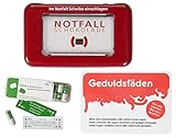 Notfallschokolade, Fruchtgummi Geduldsfäden und Glück in kleinen Dosen, 3er Geschenk-Set, von Liebeskummerpillen