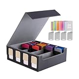 Sammelkarten-Aufbewahrungsbox – Sammelkartenhalter mit 24 bunten Trennblättern, Sammelalben, Hüllen für Turniersammlung, Reise-Display, Deck