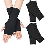 MELLIEX 2 Paar Halb Fingerlose Handschuhe, Winter...