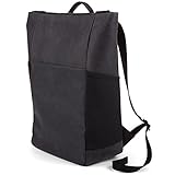 SALZEN Rucksack Vertiplorer Leather Charcoal Black, 16 Zoll