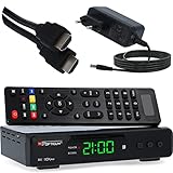 RED OPTICUM HD Sat Receiver für Satellitenschüssel mit Aufnahmefunktion, AAC-LC Audio, PVR, HDMI, SCART, USB, Coaxial - Timeshift & Unicable tauglich - Satelliten Receiver Set SBOX Plus + HDMI Kabel