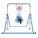 AOAPUMM Turnreck Gymnastik Kinder Garten Reck Reckanlage Turnstangen Horizontale Training Bar Trainingsgeräte Outdoor Fitness Höhenverstellbar (Blau)