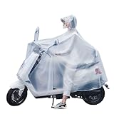 Generico Fahrradponcho – Regenponcho mit Kapuze zum Radfahren, leicht, transparent, wiederverwendbar für Radfahren und Outdoor-Aktivitäten
