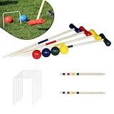 YRHome Krocket Spiel Outdoor Croquet Set Gartenspiel...