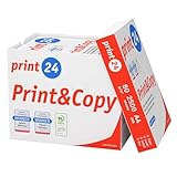 print24 Druckerpapier Kopierpapier 2500 Blatt 5 x 500 A4 80g Premium Hochweiß CIE 160 Testsieger PEFC Umweltzertifikat