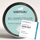 SCHETTLERs Bio-Zahnputzpulver – 30g in der praktischen Schraubdose - Mit wertvollem Bio-Meersalz, Rügener Heilkreide & erfrischender Bio-Minze - 100% natürliche Pflege für ein angenehmes Mundgefühl