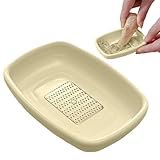 Ginger Grater Keramik-Teller, Küchenreibe, manuelle Reibe, vielseitiger Knoblauchzerkleinerer für Käse, Zwiebeln, Gemüse und Obst, einfach zu bedienendes kulinarisches Zubereitungswerkzeug