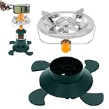 Dubbulon Campingkocher Basis,Unterlage Für Rucksackkocher Brenner | Klappbar Höhenverstellbar Ständer Stabilisator Für Camping Picknick Angeln