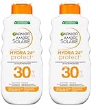 Garnier Ambre Solaire Hydra Protect+ Sonnenschutz-Milch 24h LSF 30, Schutz vor UVA und UVB, mit Vitamin C, 175 ml (Packung mit 2)