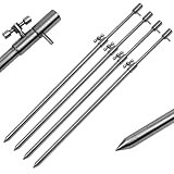 4 Stück Rutenhalter Bankstick Edelstahl 50-90cm 9.5/6mm