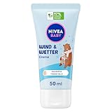 NIVEA Baby Wind & Wetter Creme, Babycreme schützt vor Wind und Kälte, Baby Feuchtigkeitscreme mit Mandelöl für zarte Babyhaut, Hautpflege für Babys mit Shea Butter und Vitaminen (50 ml)