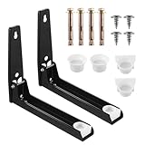 2 STK Mikrowellenhalterung Wandregal für Mikrowellen Regal Wand, EdelstahlMikrowellen Halter Wandhalterung Mikrowellen Halterung, Einstellbar Regal für Mikrowellenherde Kleiner Backofenhalterung