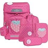 Beckmann Plus Air Schulranzen-Set 6-TLG. Strawberry