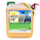 ecoUp Bio-Solarreiniger, 5 Liter, Konzentrat 1:40 verdünnbar, Photovoltaik, Balkonkraftwerk, Solarmodul Reiniger, biologisch abbaubar, materialschonend, ergiebig, langlebig, inkl. Auslaufhahn