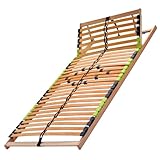 DaMi 7-Zonen Lattenrost Basic KV, 160x200cm, mit 5 Härtestufen, Made in Germany, aus edlem Buchenholz, 28 Leisten, zur Selbstmontage, extrem hochwertig & stabil, für alle Matratzen geeignet