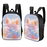 CRJUS Cartoon Fox Kindergartenrucksack Wasserdicht Rucksäcke Fox 3D Pattern Kinder Schultasche Kindergartentasche 17inch