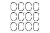 Croydex Duschvorhangringe, C-Form, verchromt, 12 Stück