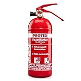 Protex Feuerlöscher PDE2GA Auto, 2kg Manometer mit Kfz-Halterung u. Plakette