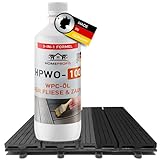 WPC Reiniger Pflegeöl | Für WPC Terrassendielen, WPC Fliesen, WPC Zäune | Natur WPC Öl | WPC Imprägnierung mit Langzeit Wirkung | HPWO-100 (1 Liter)