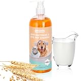 Nobleza Hundeshampoo gegen Juckreiz Milben Pilz Floh,Mit Natürlicher Extrakt,Rückfettendes Sensitive-Shampoo Katze, Anti-Bakteriell, Lindert Hautreizungen,auch für Welpen und Kätzchen (500ml)