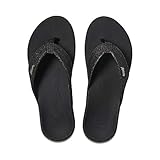 Reef Damen Ortho-Spring Zehentrenner, Schwarz (Bla/Bla Glitter BBG), 37.5 EU