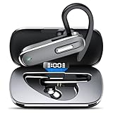 Bluetooth Headset,Wireless Freisprech Telefon mit Dual Mic V5.3 Freisprech-Bluetooth-Ohrhörer mit 25 Stunden Sprechzeit, In Ear Kabellos Headset für iOS, Android und Laptop (Kein Ladeetui)