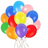 Faburo 80pcs Bunte Luftballons 26 cm Latex Partyballon Dekoration Ballons für Geburtstag Party Hochzeit