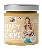 Naughty Nuts Bio Happy White Hazel Creme– Vegane, 100% Natürlich, Ohne Palmöl & Zucker - 250g